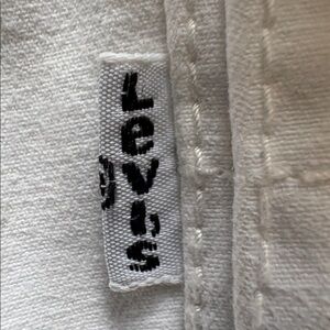 Levi's Vintage White Cotton Shorts with Branded Tab